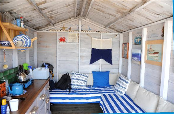 Beach Hut interior 