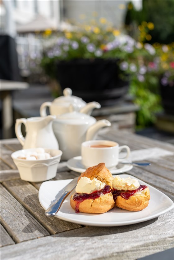 Cream Tea on Terrace