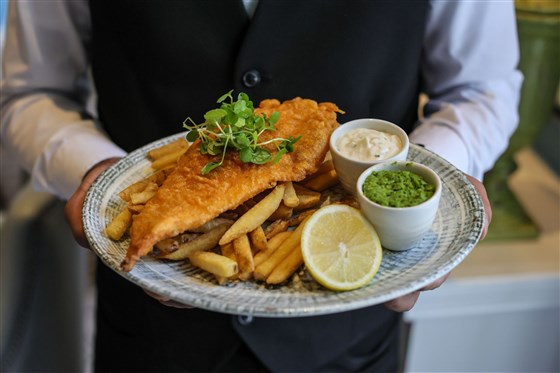 The Queens Hotel fish and chips
