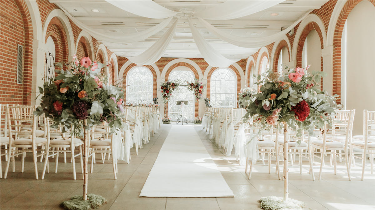 The Orangery set up for a Wedding Ceremony