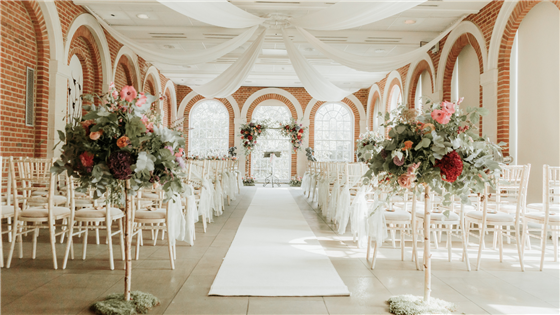 The Orangery set up for a Wedding Ceremony