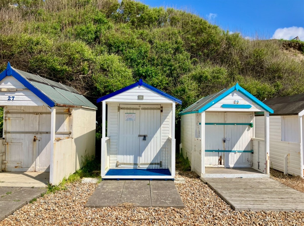 Front of beach hut
