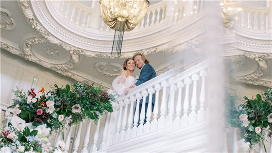 Couple on the staircase