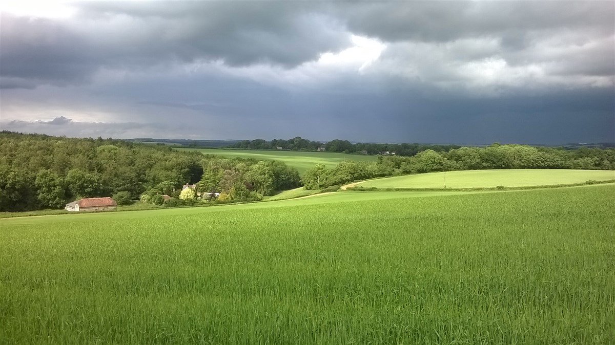 Spostare i cieli attraverso i terreni agricoli