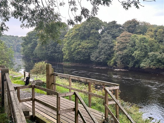 Overlooking The Snaa, River Mourne from the Fishing Hut at the Abercorn Estate Fishery
