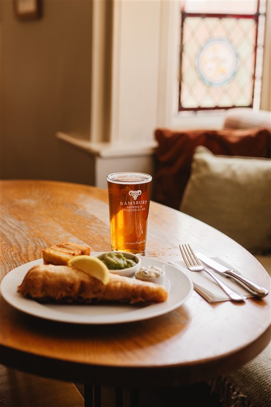 Fish & Chips and a pint of Ramsbury Gold