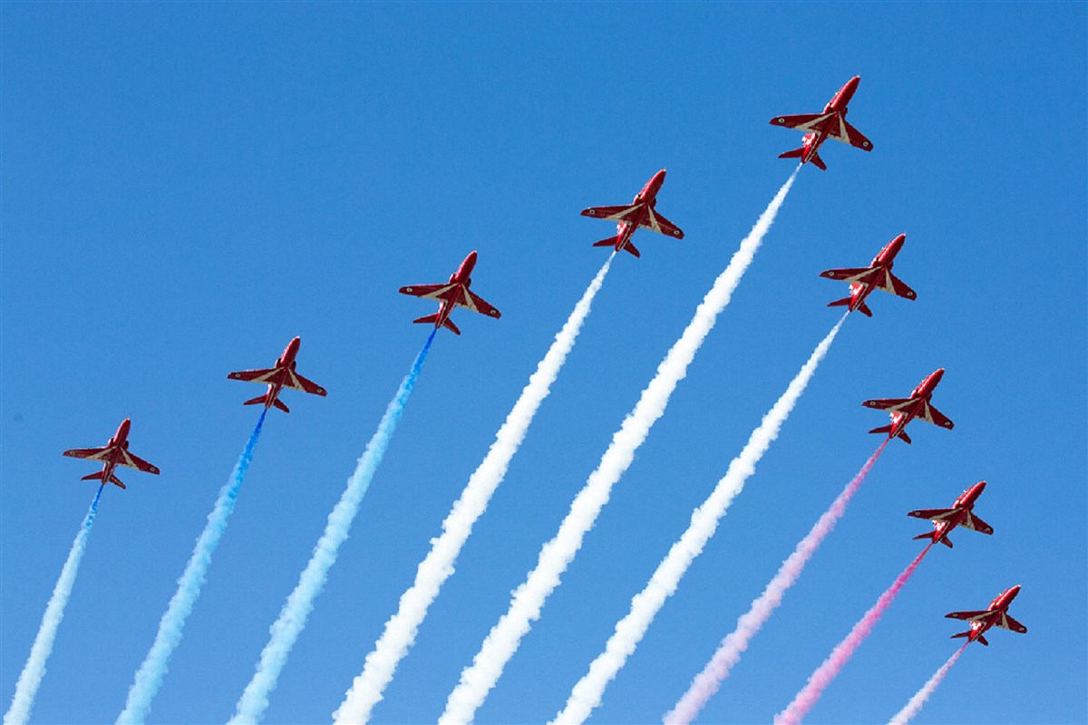 Rote Pfeile auf der Torbay Air Show