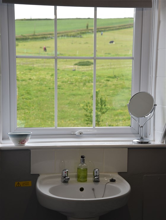 Vista dalla finestra del bagno di Andrea