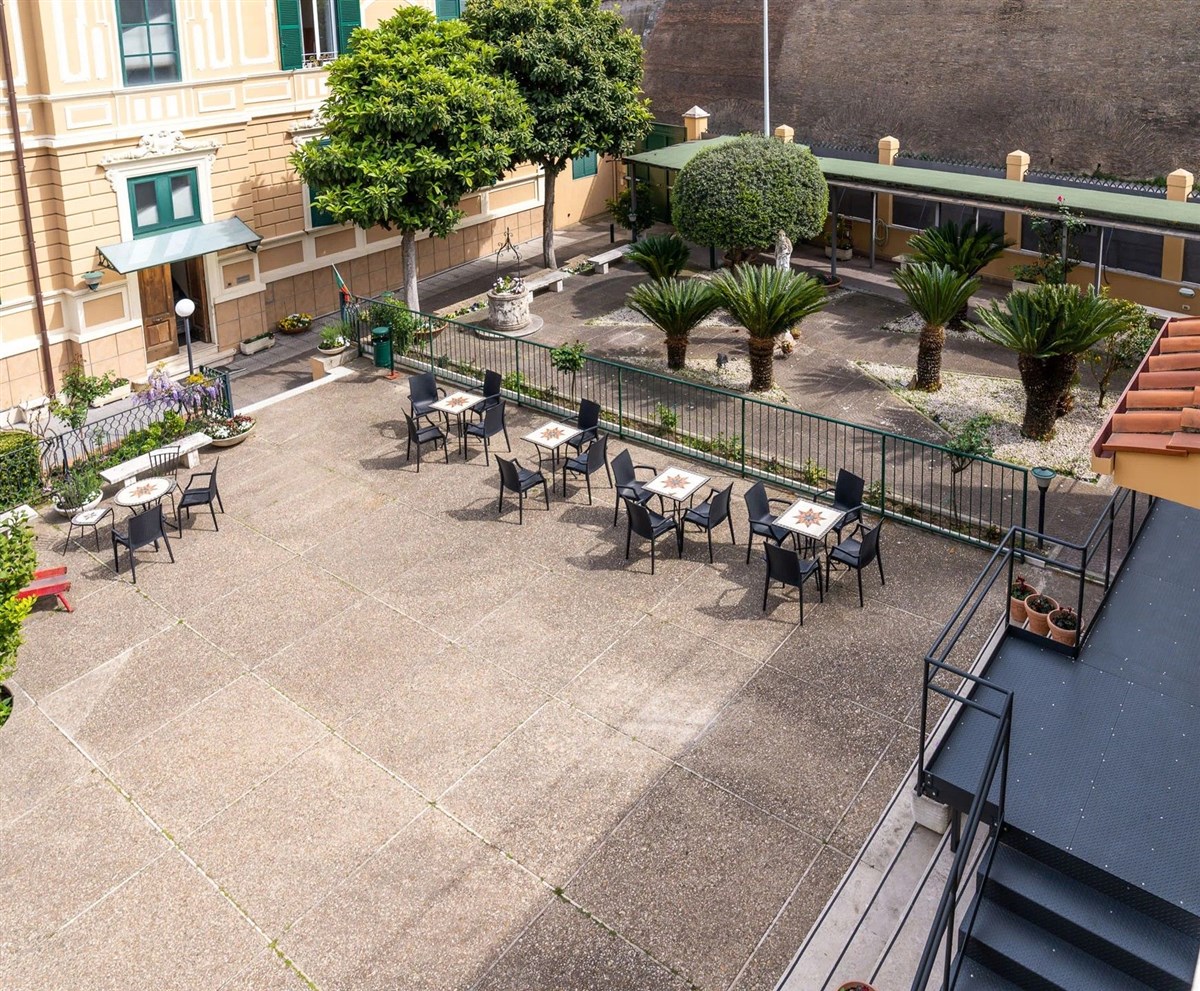 Terrace and garden