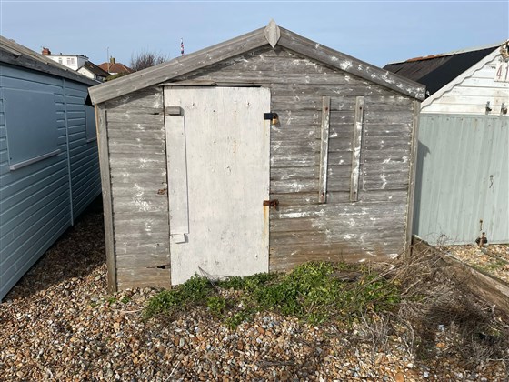 Front of hut