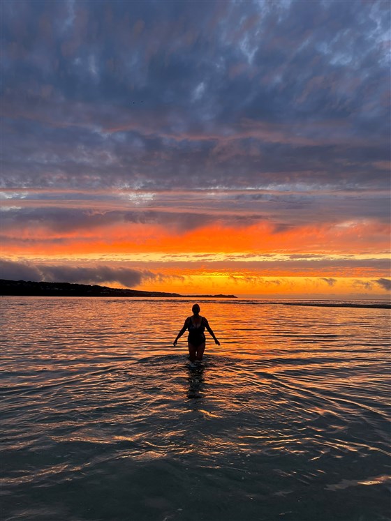 Sea Angel Sunset swimming