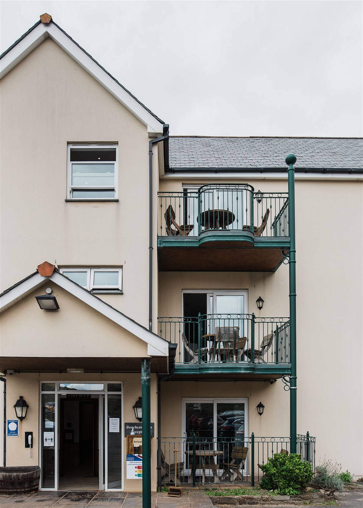 Main entrance from the small car park