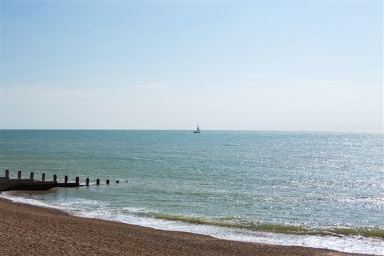 Beach by hotel
