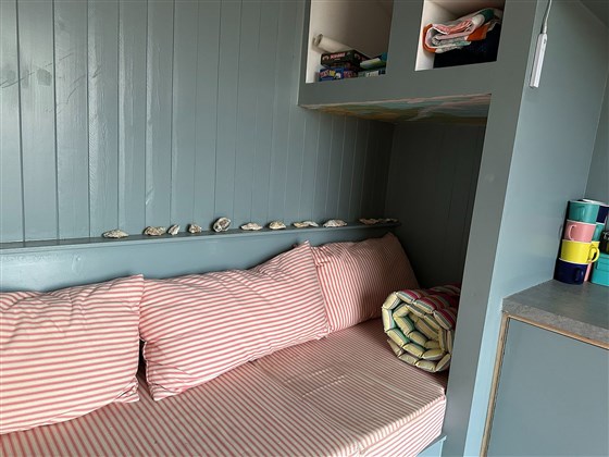 Upholstered seating area