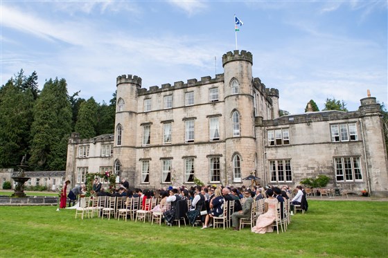 Castle garden wedding
