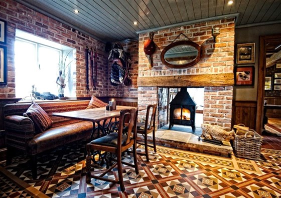 Seats by the log fire