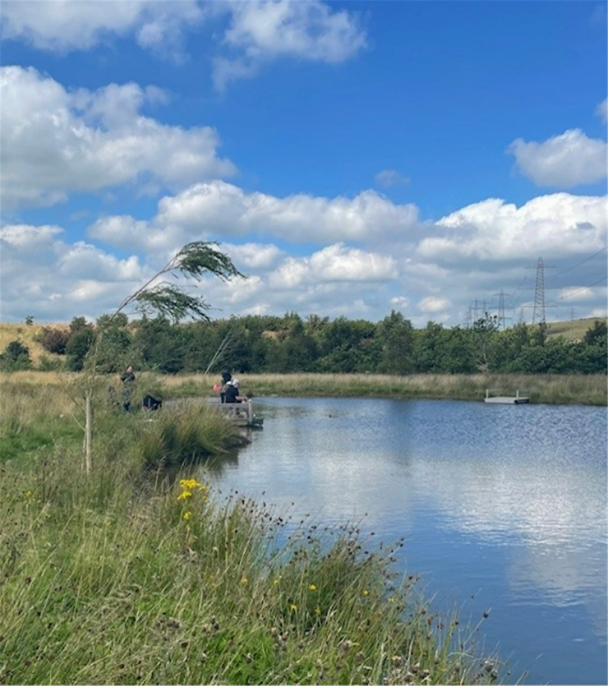 Lake with anglers
