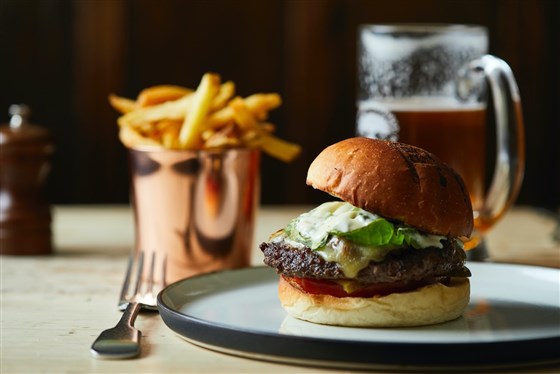Cheeseburger, Homemade Relish and Fries