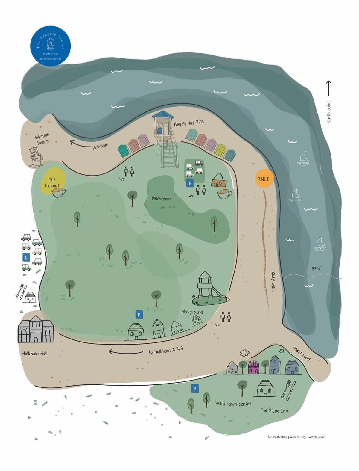 Beach hut map