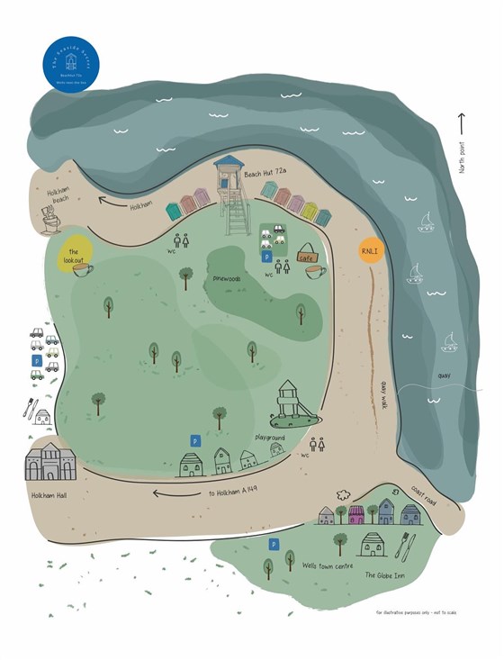 Beach hut map