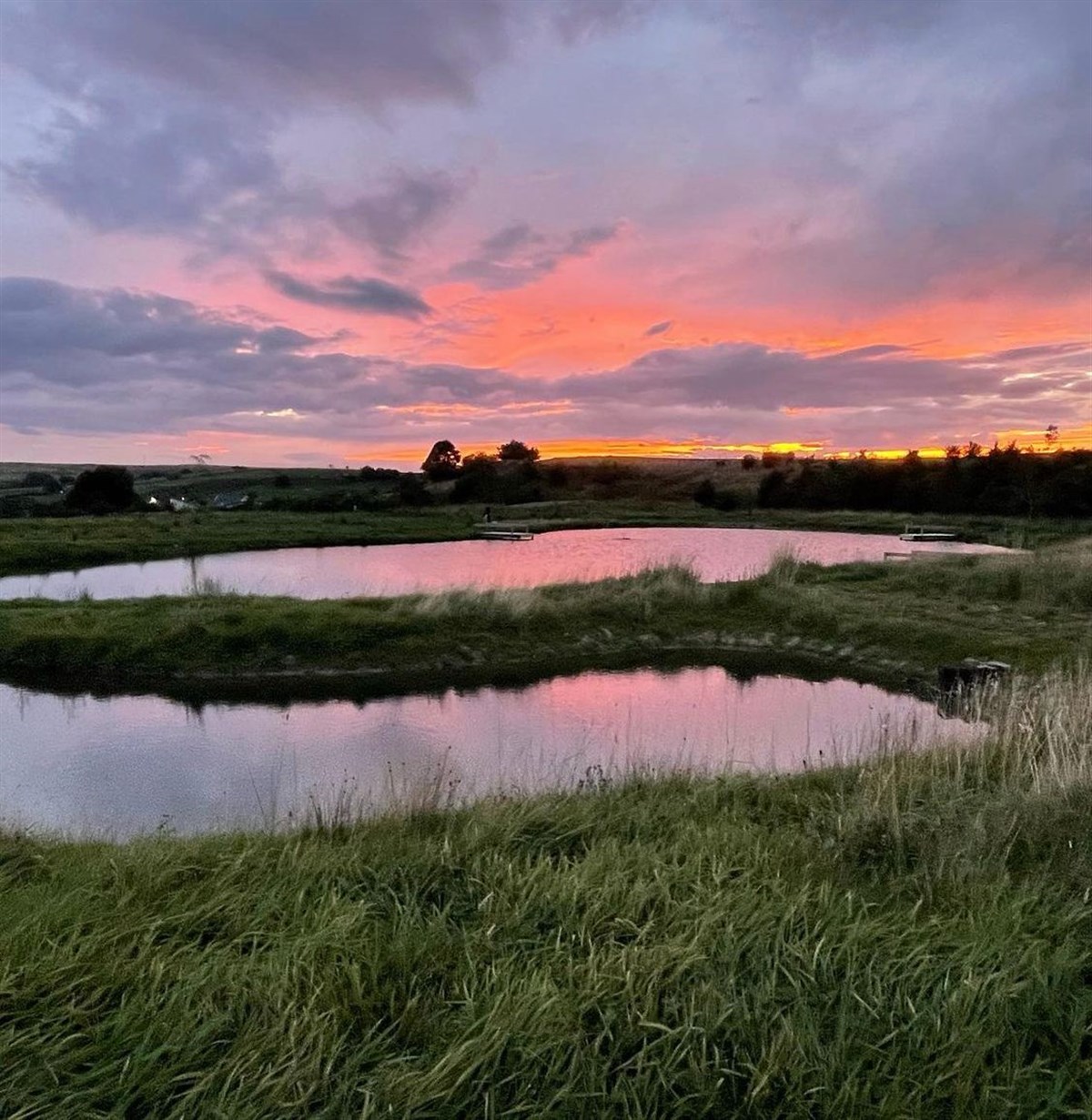 Lakes at sunset