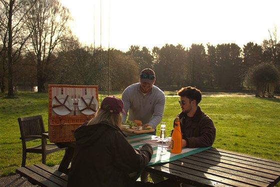 Outdoor Seating Area with river view