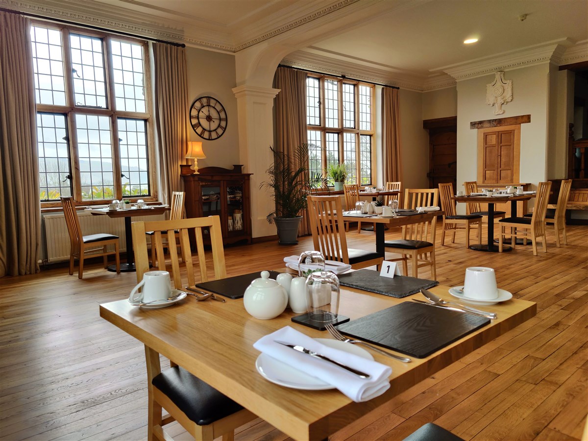 Breakfast Room at Bossington Hall Luxury bed and breakfast, Porlock, Somerset