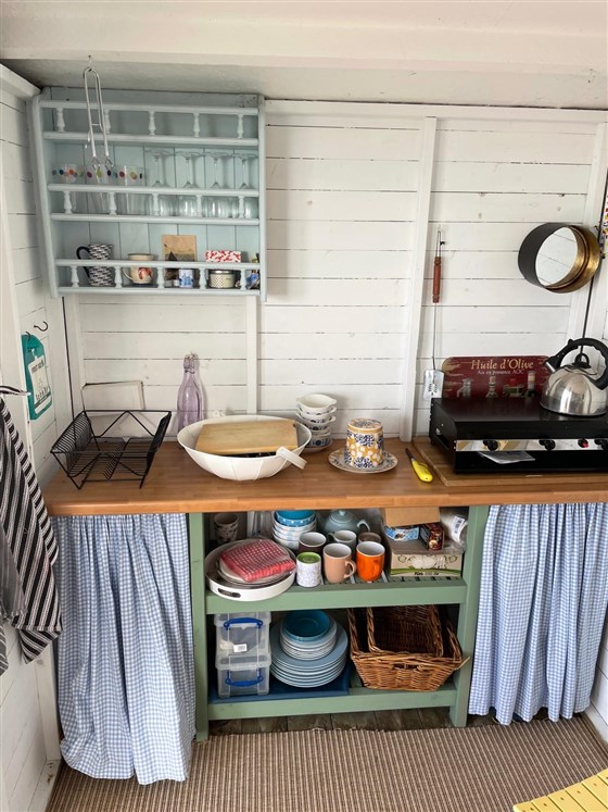 Small Kitchenette with Stove and Storage