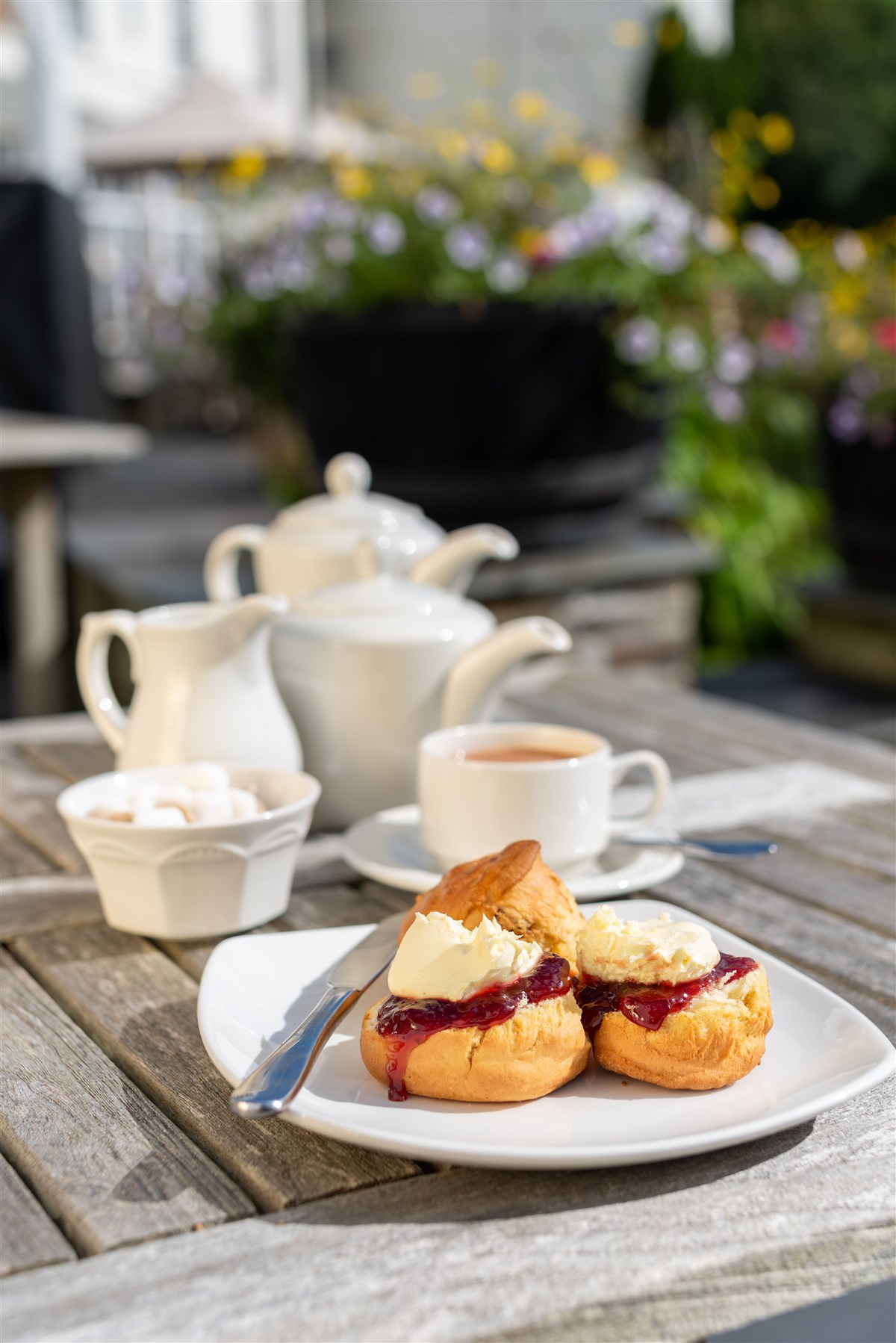 Cream Tea on Terrace