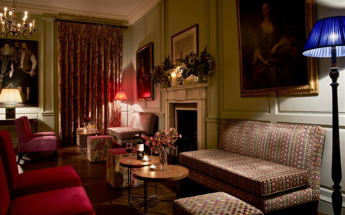 The panelled dining room at Boconnoc