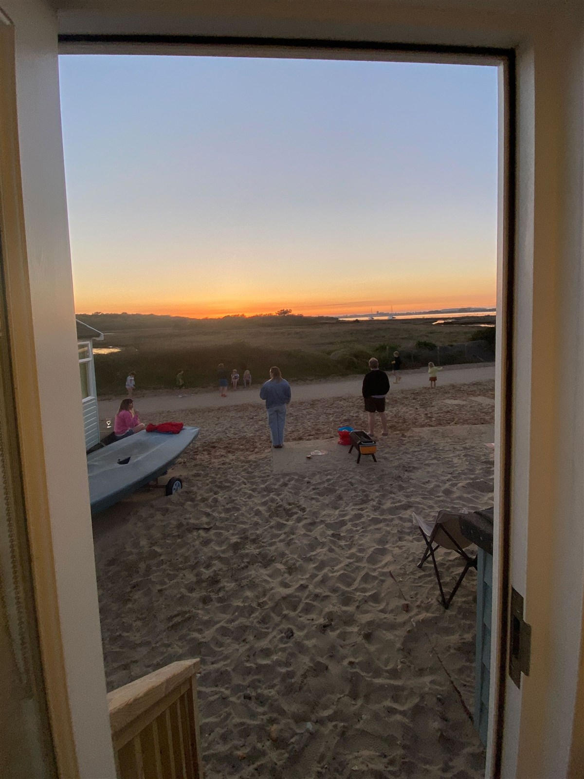 Rear door view showing space for BBQ and view