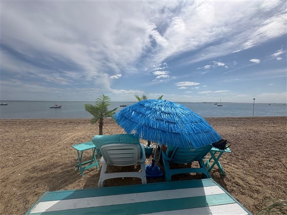 A luxury beach hut experience  