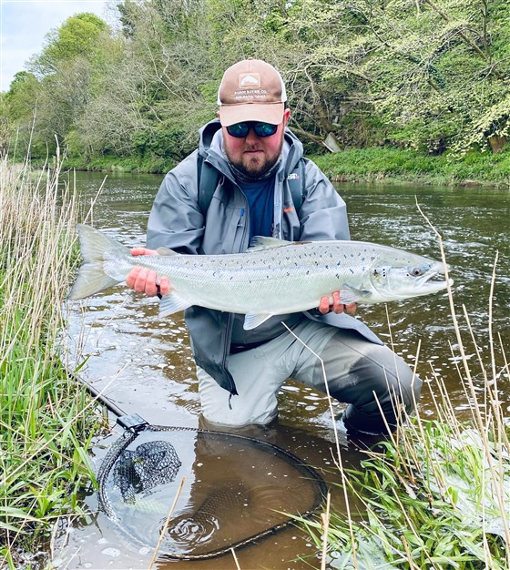 James Armstrong with a Lovely Salmon from Hurly Burlys.
