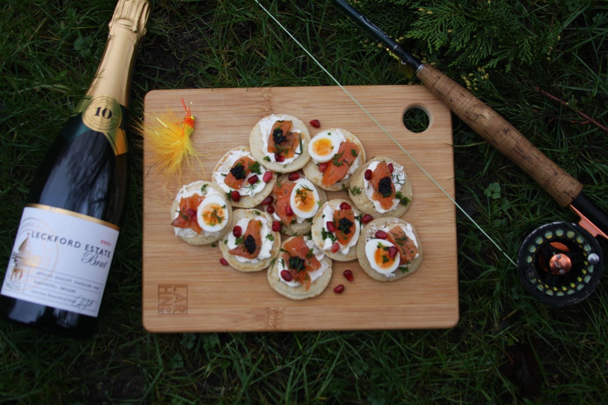 Smoked trout Board with English Sparkling Wine
