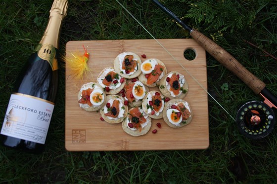 Smoked trout Board with English Sparkling Wine