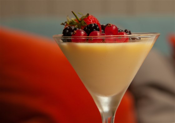 Postre de limón posset de The Kings Arms