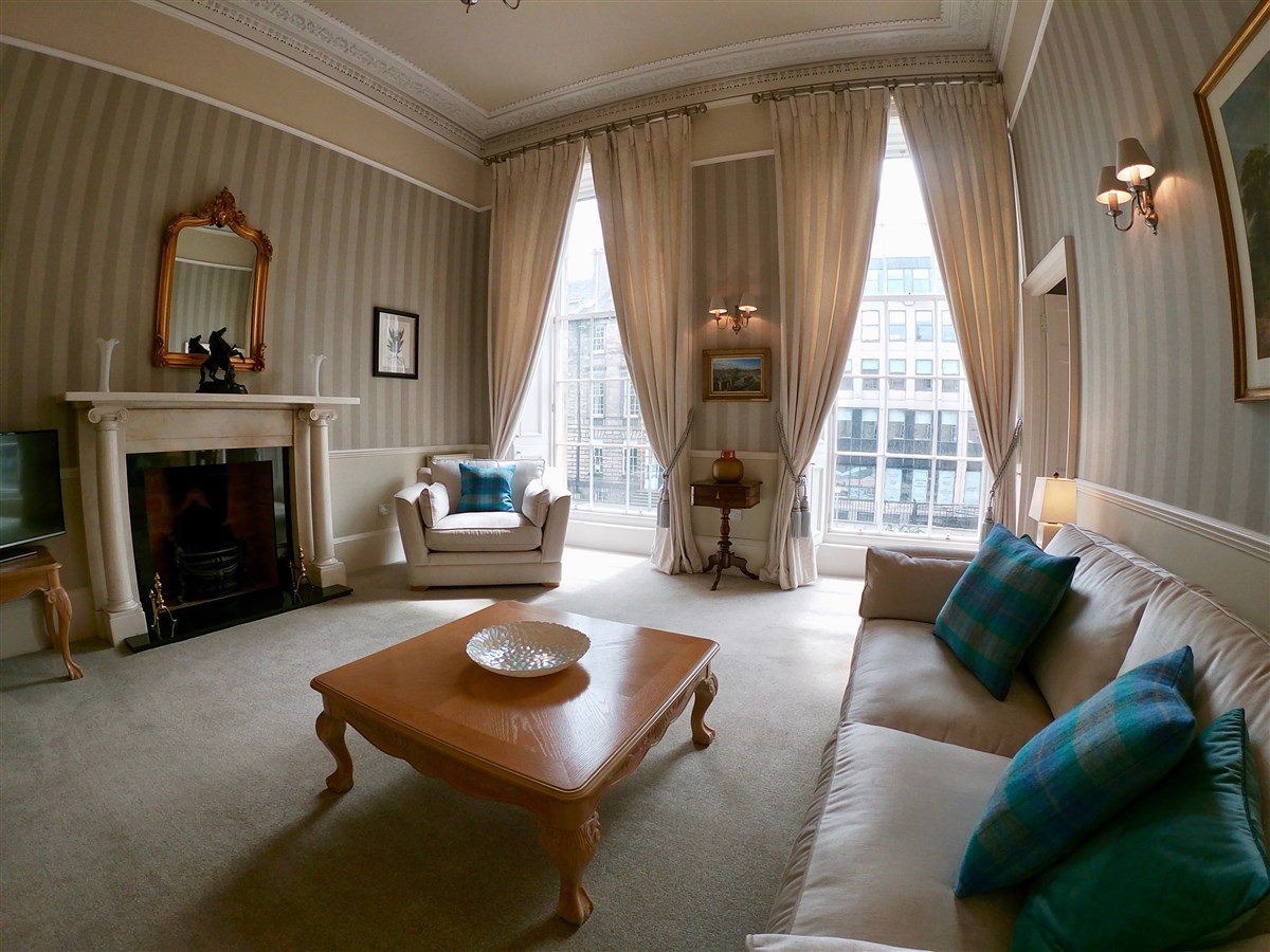 Exquisite Living Room with Large Georgian windows.