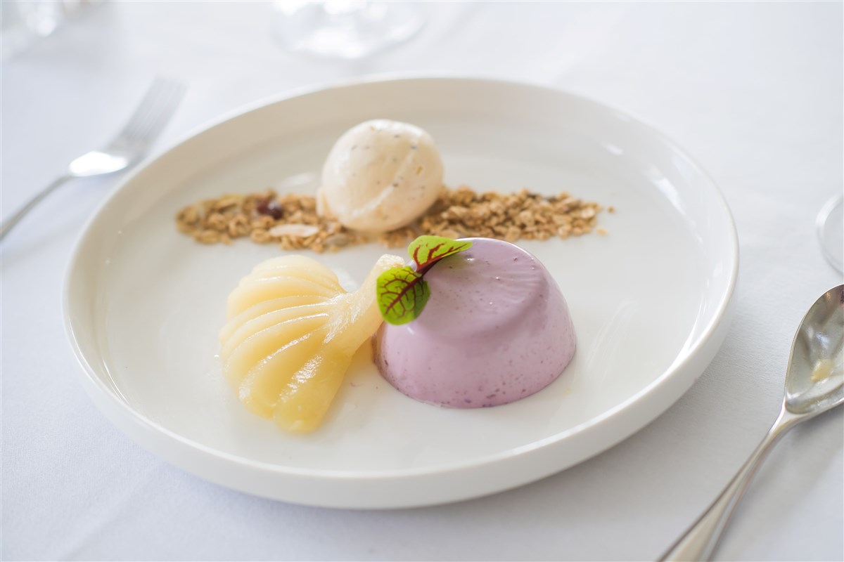 Bay View Restaurant - Blackcurrant Panna cotta