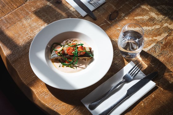 The Pilsley Inn, Food 
