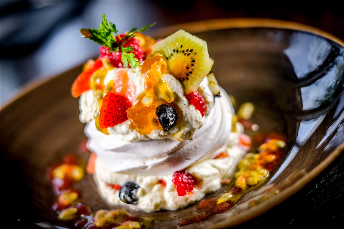 Seasonal fruit Eton mess