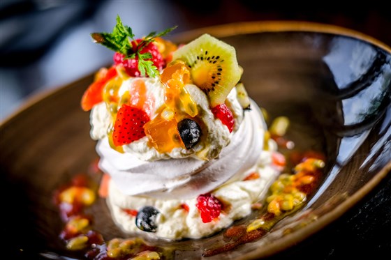 Seasonal fruit Eton mess