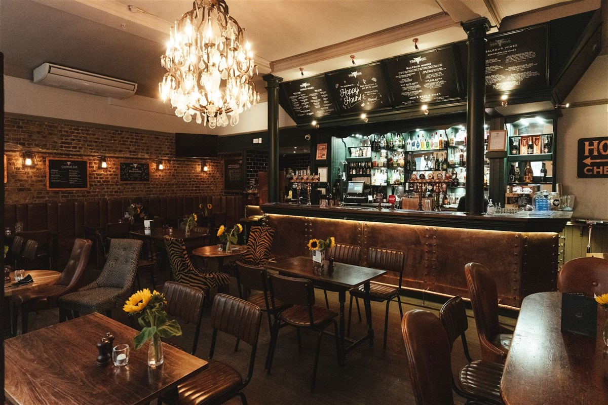 The bar & hotel check-in