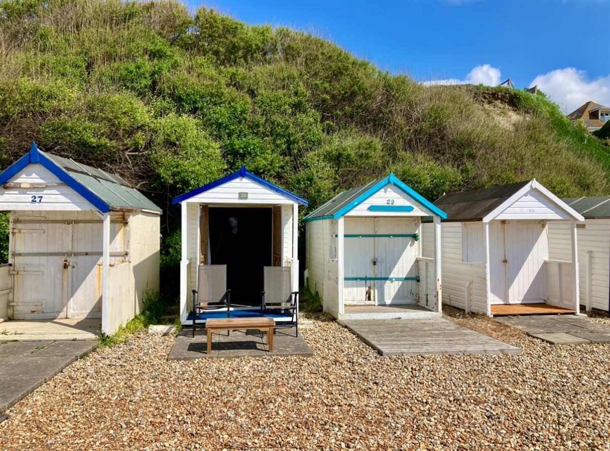 Front of beach hut