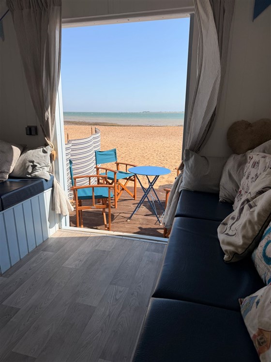 Sea view from inside the hut