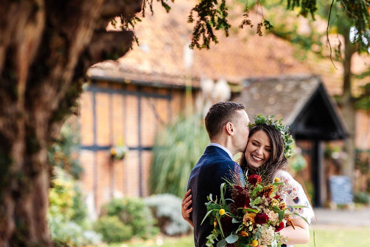 Couple posing romantically