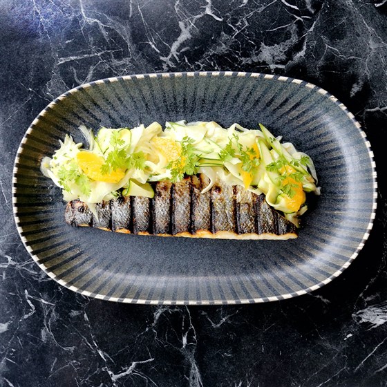 Mackerel with celeriac