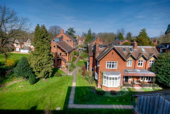 Veduta dall'alto dei terreni del College
