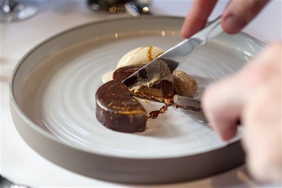 64% Chocolate Mousse, Malt, Cream Cheese, Coffee
