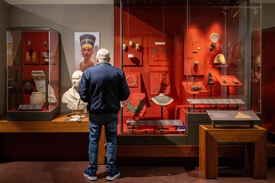 Photograph of 'Ancient Worlds' display