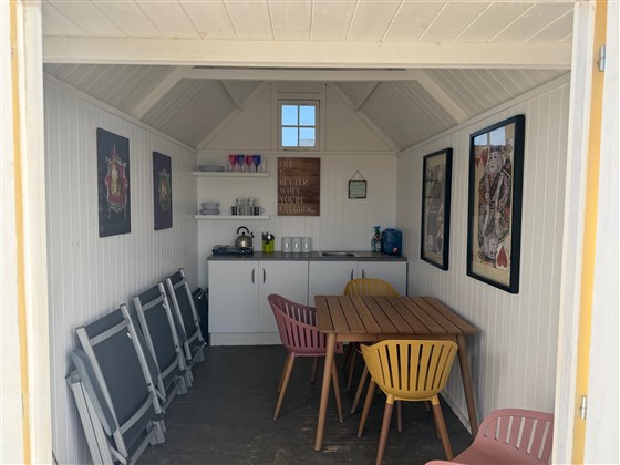 How Hut is set up on arrival 